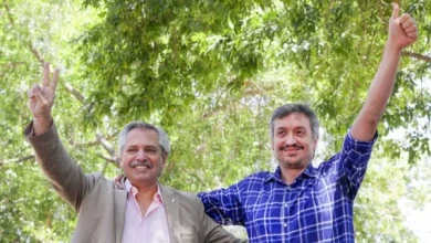 El presidente Alberto Fernández en la asunción de Máximo Kirchner como presidente del PJ de la provincia de Buenos Aires.