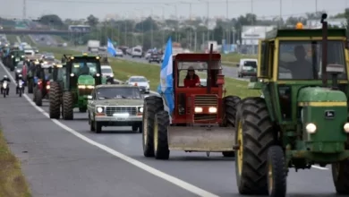 productores agrarios realizan un "Tractorazo" en Córdoba