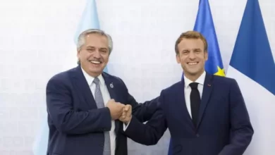 Alberto Fernández y Emmanuel Macron, buenas relaciones.