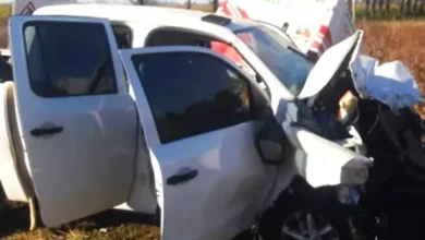 Chocaron dos camionetas en el kilómetro 7 de la ruta nacional 178