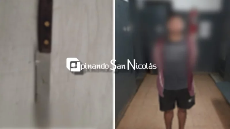 Llevaba un cuchillo y fue detenido
