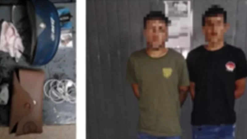 Circulaban en moto, robaron una mujer sus pertenencias y fueron aprehendidos