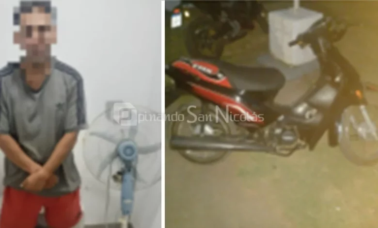 Circulaba en una moto robada y fue aprehendido