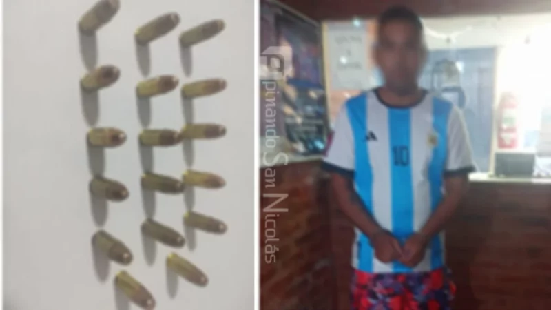 Circulaba con 16 municiones