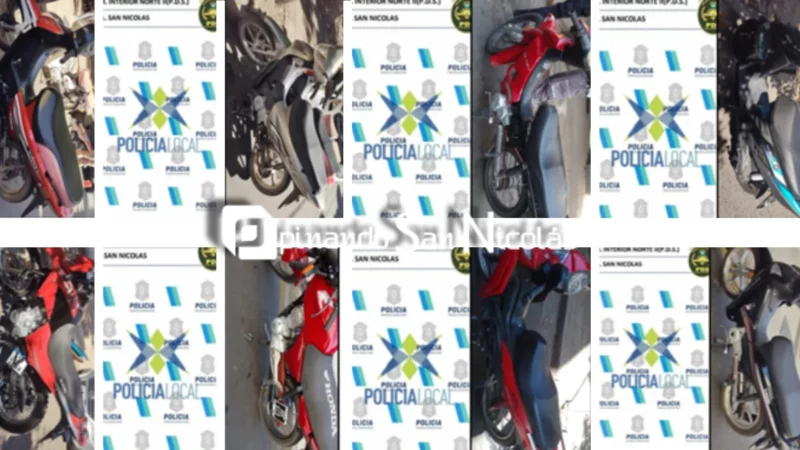 Secuestraron 8 motos en operativo de control vehicular