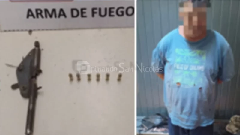 Circulaba conun arma de fabricación casera y fue aprehendido