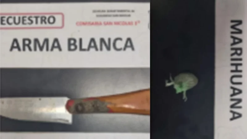Detención del menor implicado en las amenazas agravadas y posesión de marihuana