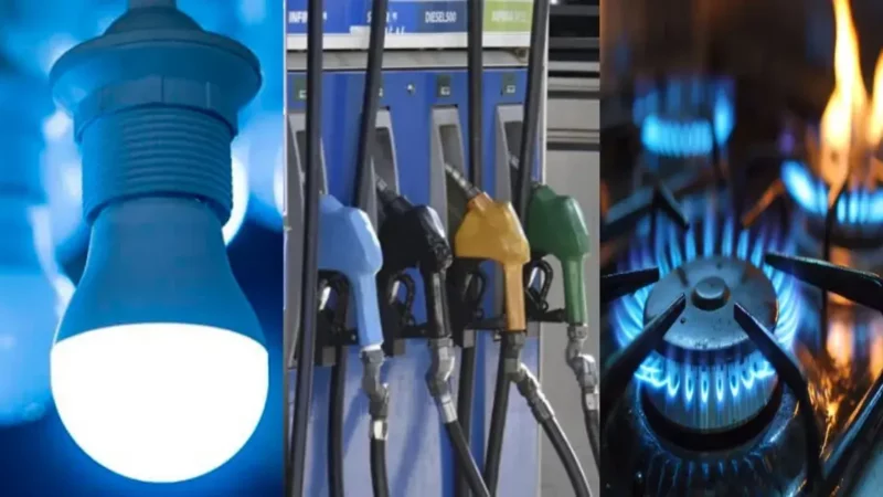 Aumento luz gas y combustibles