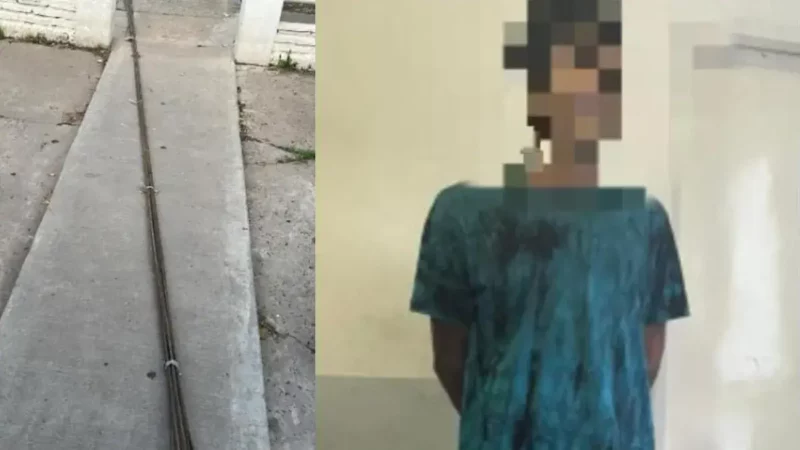 Detenido varillas de hierro