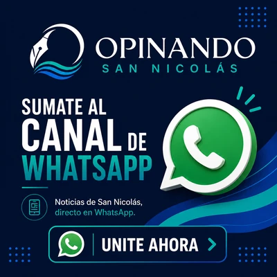 Invitación al canal de WhatsApp de Opinando San Nicolás